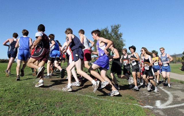 NCS XC D5 Boys-052.JPG - 2009 North Coast Section Cross Country Championships, Hayward High School, Hayward, California